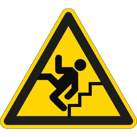Waarschuwingspictogram - Gevaarlijke trap