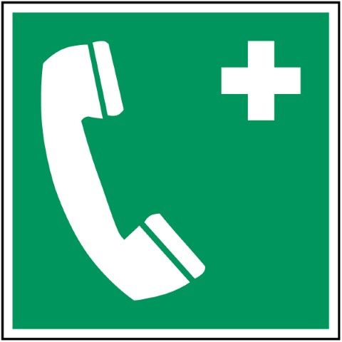 ISO Veiligheidspictogram - Telefoon voor noodgevallen
