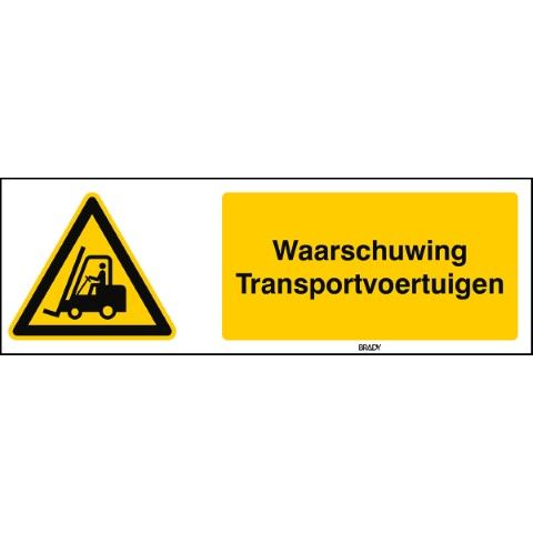 ISO 7010 Pictogrammen - Waarschuwing: Transportvoertuigen