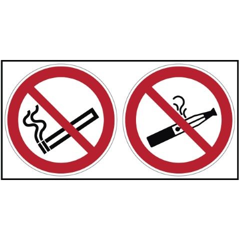 Verbodspictogram – Roken verboden, inclusief e-sigaretten