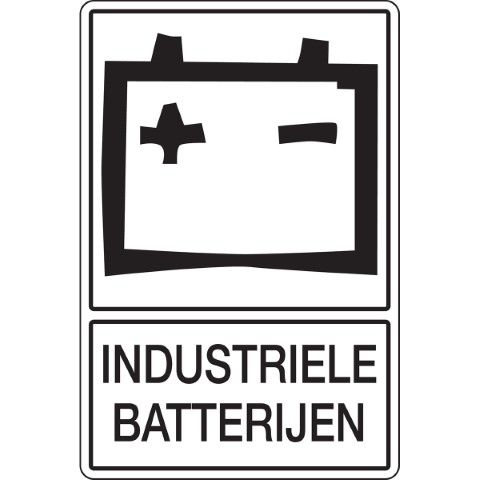 Recyclagepictogram - Industriële batterijen - INDUSTRIELE BATTERIJEN