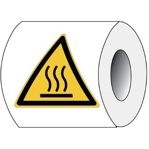 ISO Veiligheidspictogram - Waarschuwing: Warm oppervlak