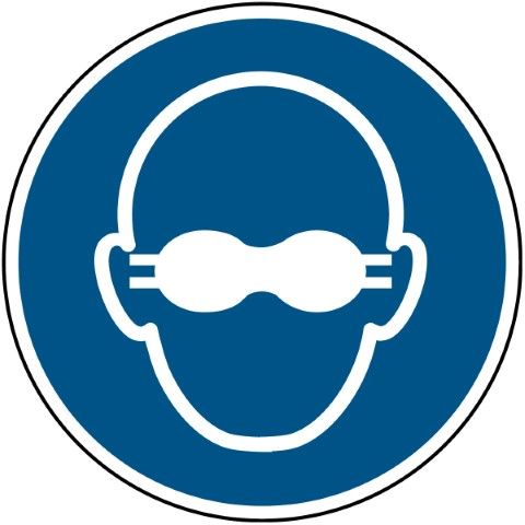 ISO Veiligheidspictogram - Dragen van opaak bril verplicht