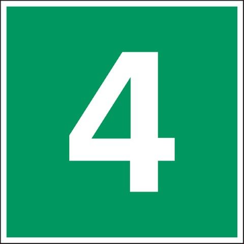 Reddingspictogram - Niveau-aanduiding: 4